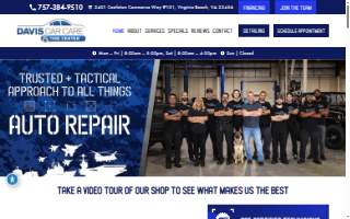Davis Car Care & Tire Center website
