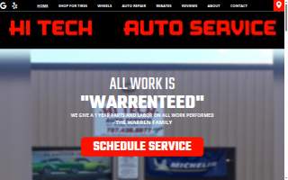 Hi-Tech Auto Service website