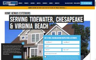 Home Genius Exteriors of Virginia Beach website
