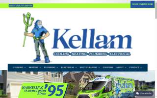 Kellam Home Services Cooling, Heating, Plumbing & Electrical website