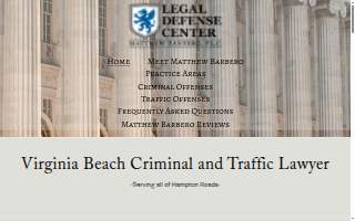 Legal Defense Center - Law Office of Matthew Barbero website