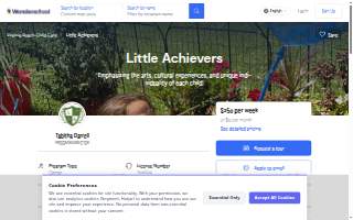 Little Achievers Childcare and Learning Center website