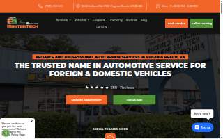 MasterTech Auto Care website