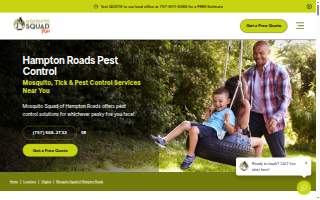 Mosquito Squad & Pest Control of Hampton Roads website