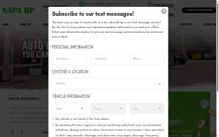 NAPA Car Care website
