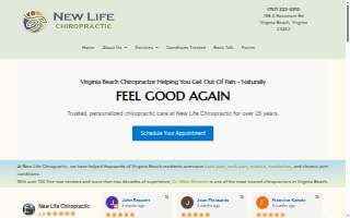 New Life Chiropractic website