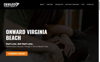 Onward Physical Therapy of Virginia Beach website