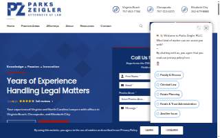 Parks Zeigler, PLLC - Attorneys At Law website