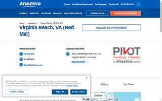 Pivot PT - Virginia Beach (Red Mill), an Athletico company website