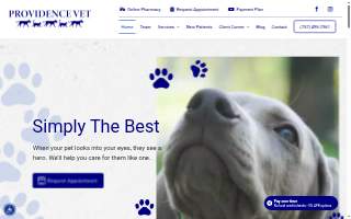 Providence Vet website