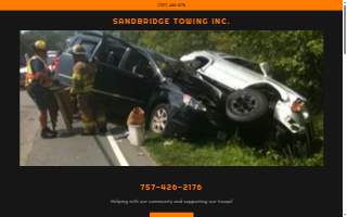 Sandbridge Towing Inc. website