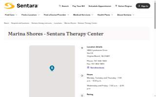 Sentara Therapy Center - Marina Shores website