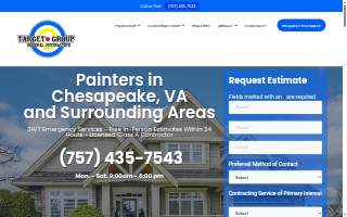 Target Group Painters & Contracting website