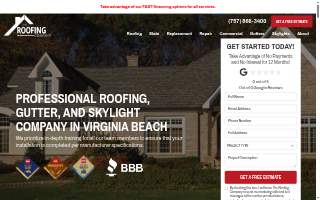 The Roofing Company Inc. of Virginia Beach website