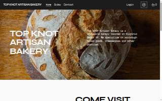 Top Knot Artisan Bakery website