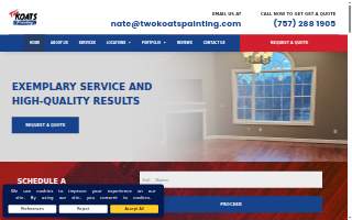 Two Koats Painting, LLC website