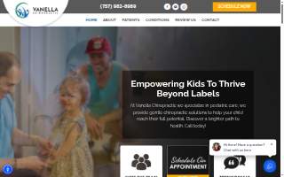 Vanella Chiropractic website