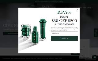 Revive Beauty Bar website