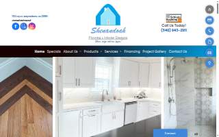 Shenandoah Flooring & Interior Designs website