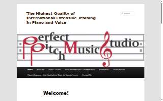 Perfect Pitch Music Studio website