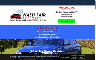 Wash Fair Car Wash website