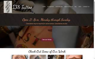 138 Tattoo & Body Piercing website
