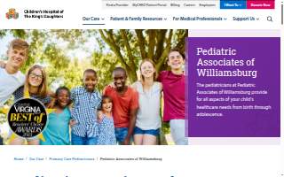 CHKD Pediatric Associates of Williamsburg website