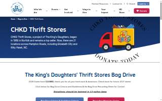 CHKD Thrift Store website