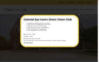 Colonial Eye Care website