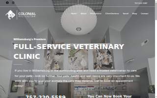Colonial Veterinary Clinic website