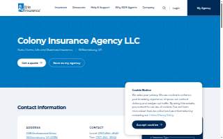 Colony Insurance Agency website