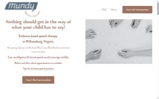 Mundy Speech Therapy website