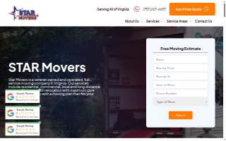 STAR Movers Williamsburg website