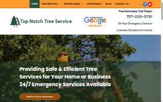Top Notch Tree Service website