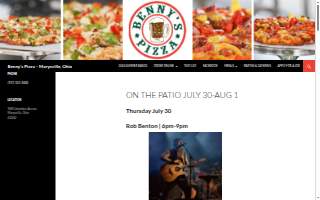 Benny Meleto's Pizza website