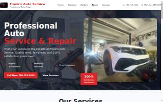 Frank's Auto Services Center website