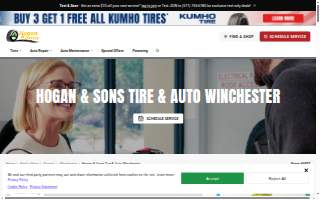 Hogan & Sons Tire & Auto website