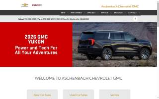 Aschenbach Chevrolet website