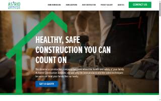 Astrid Construction Services website