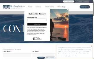 Healing Waters Counseling Center website