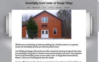 Serendipity Event Center at Beagle Ridge website