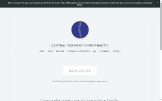 Central Vermont Chiropractic website