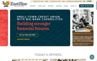 EastRise Credit Union of Burlington website