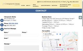 Chiropractic Works of Colchester website
