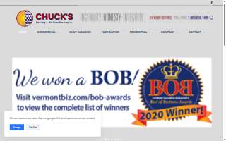 Chuck's Heating & A/C, Inc website