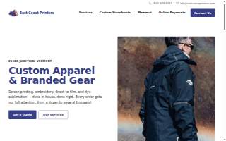 East Coast Printers website