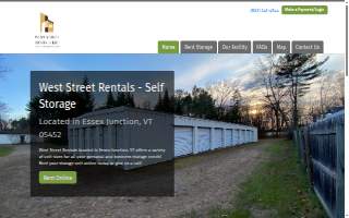 West Street Rentals - Self Storage of Essex Junction website