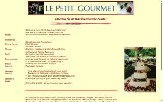 Le Petit Gourmet Catering website