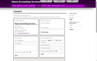 Hayes Accounting Services website