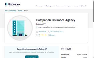 Comparion Insurance Agency website
